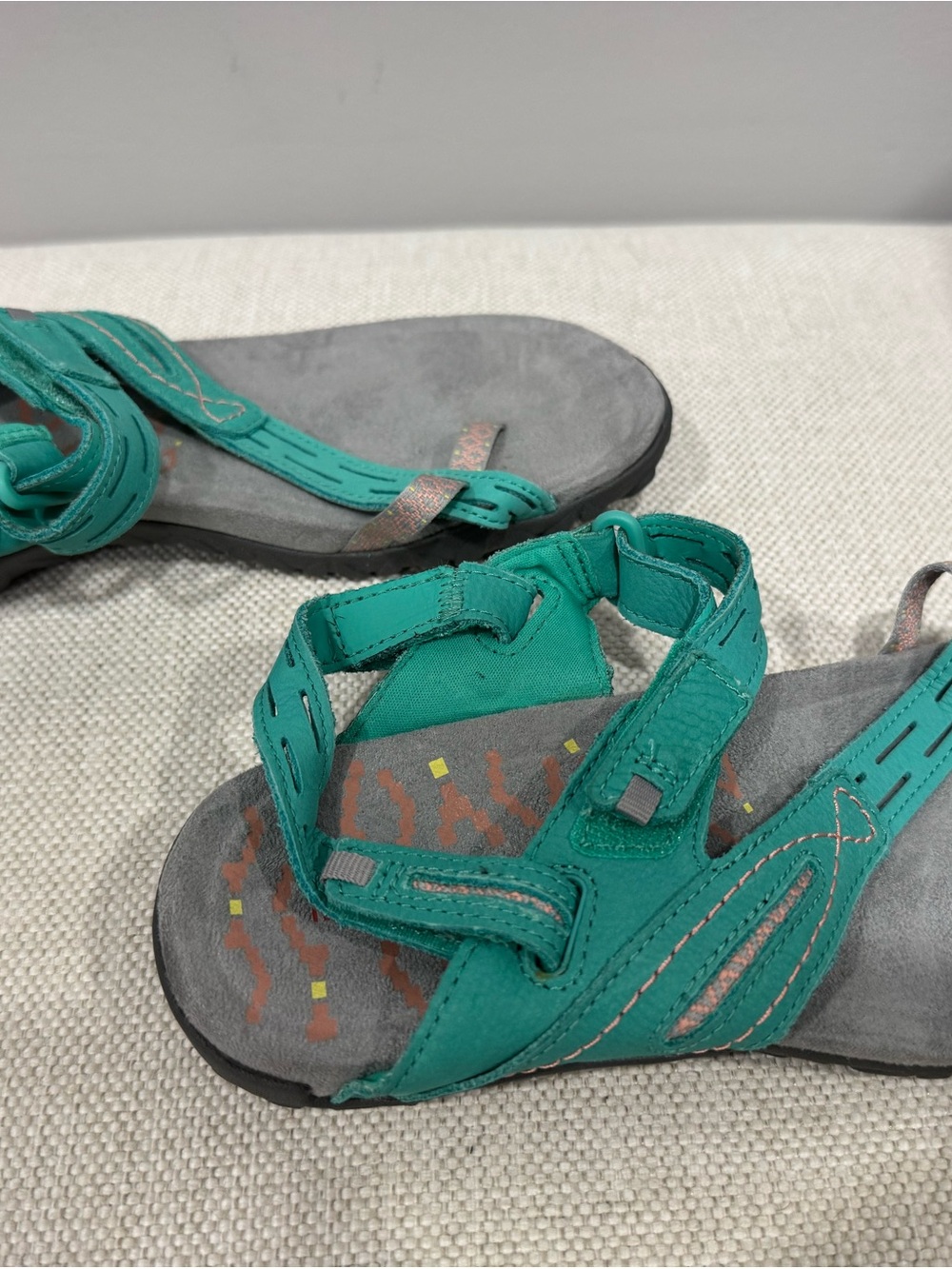 Merrell Teal Green Adjustable Kids Sandals